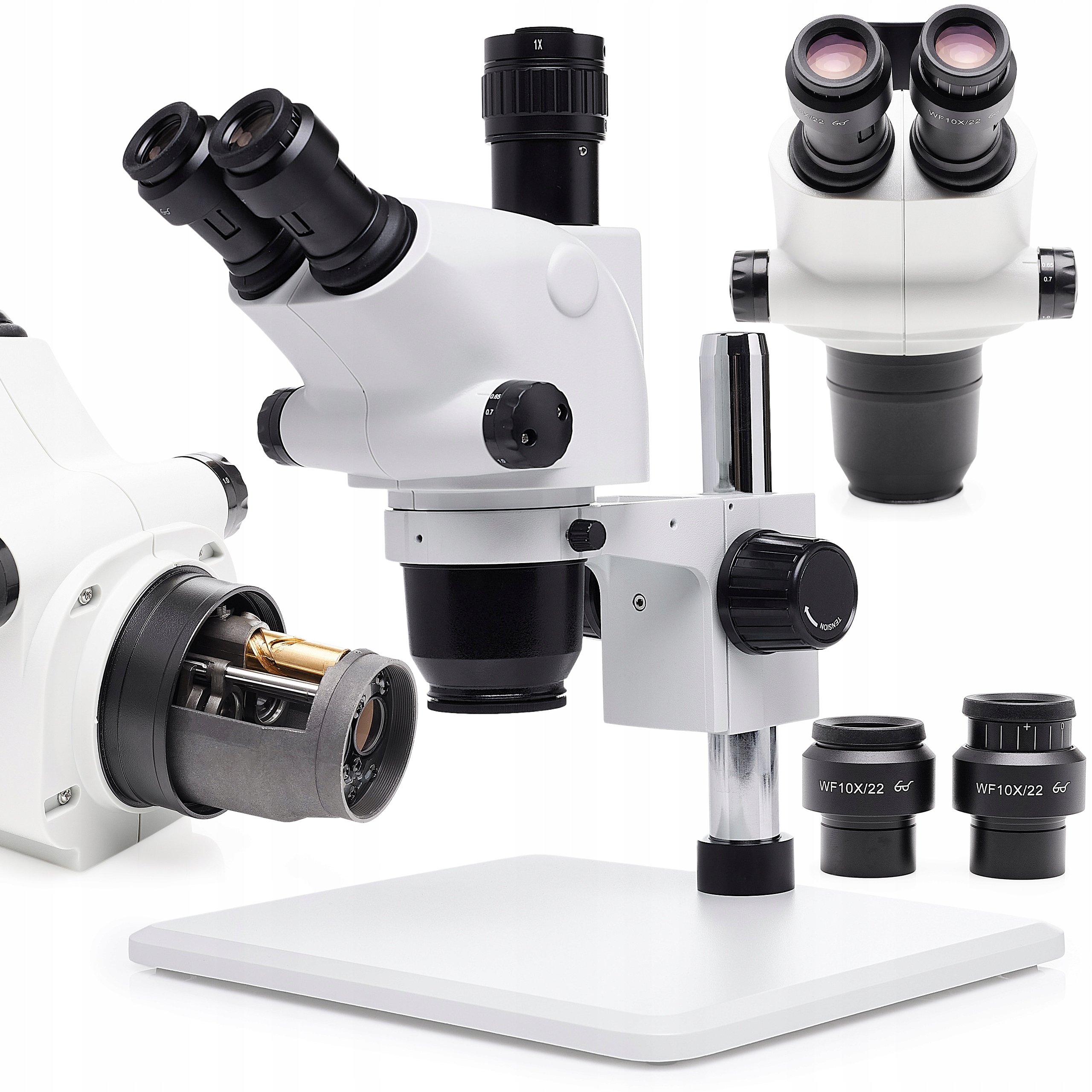 Stereo Mikroskop Trinokulární 6,5-65x Pro Elektroniku