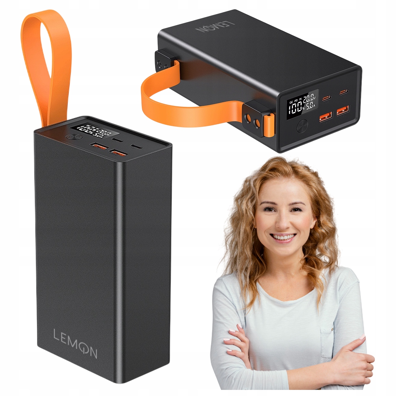 Powerbank Pro Laptop Lemon 50 000 mAh 100W Usb-c Pd Rychlé Nabíjení