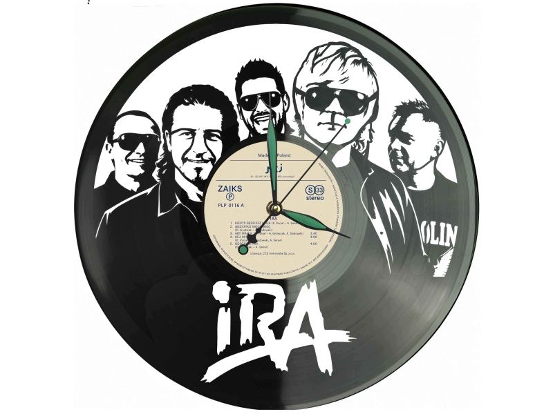 Ira Dárek Vinyl Nástěnné hodiny Vinylová deska Unikátní dekorace pro fanoušky