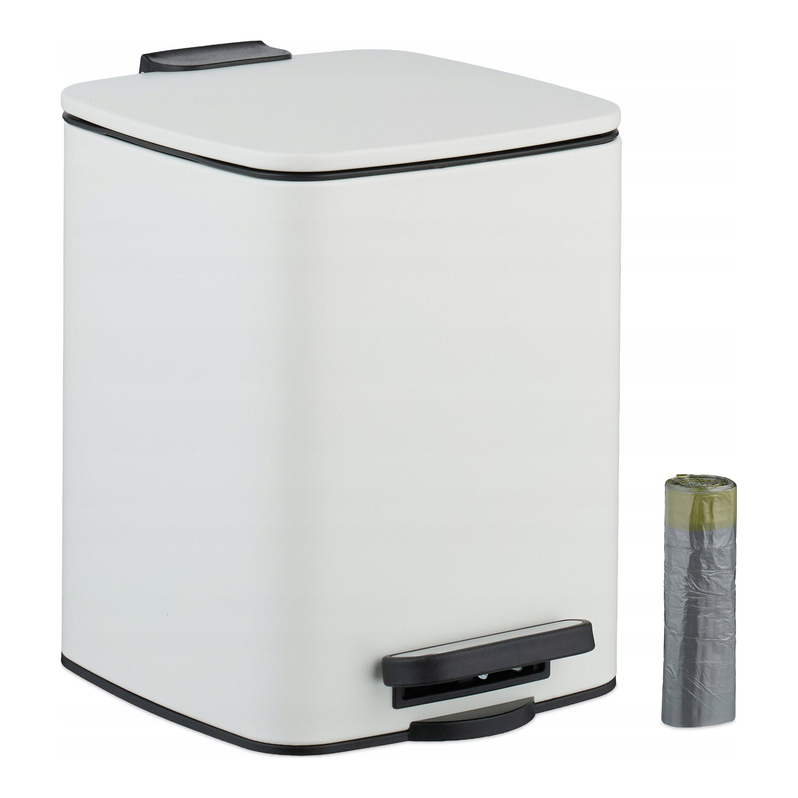 Odpadkový koš do koupelny s pedálem soft close 6L pro čistotu s 25 sáčky