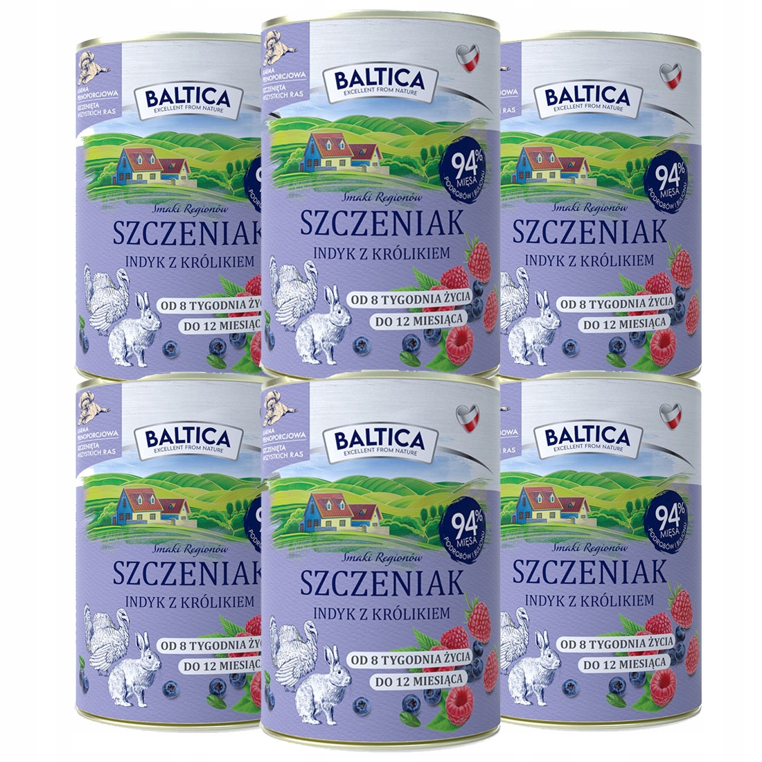 Levně Baltica Krůta S Králíkem Pro Štěňata 6x400g Všechna Plemena Bez Obilovin