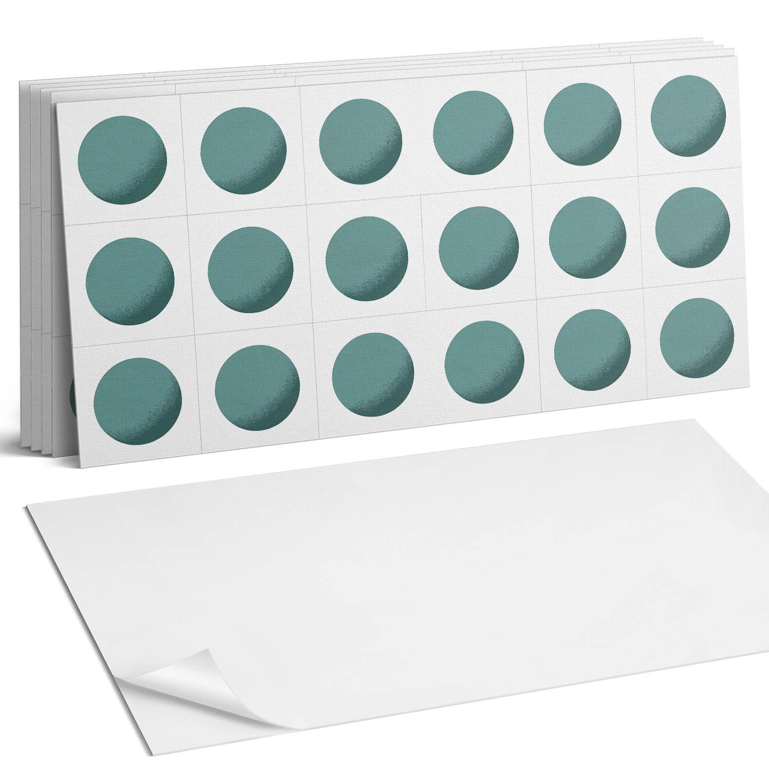 Nástěnné Pvc dlaždice Samolepící geometrické kruhy v mřížce 6 x 60 x 30 cm