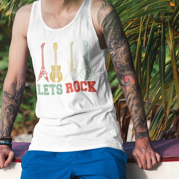 TANK TOP HORROR/ROCK ROCK N ROLL GUITAR RETRO Rozmiar M