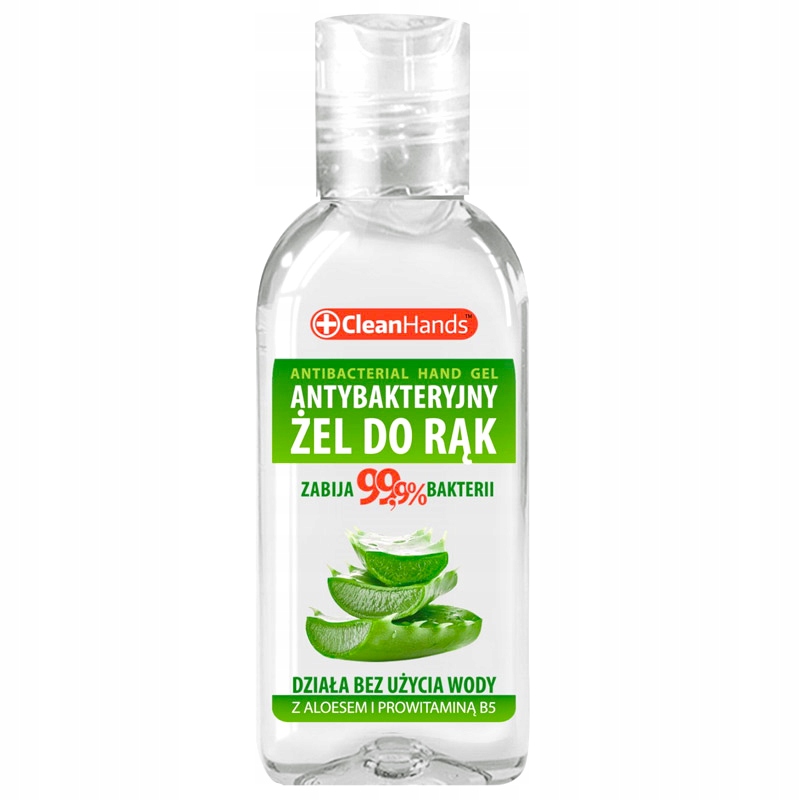 Żel Antybakteryjny Do Dezynfekcji Rąk Aloes Prowitamina B5 CleanHands 50ML