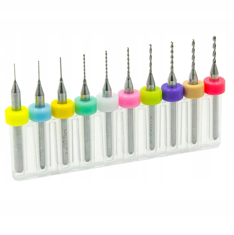 Zestaw Mini Wiertła Do Pcb 0,3-1,2mm 10szt