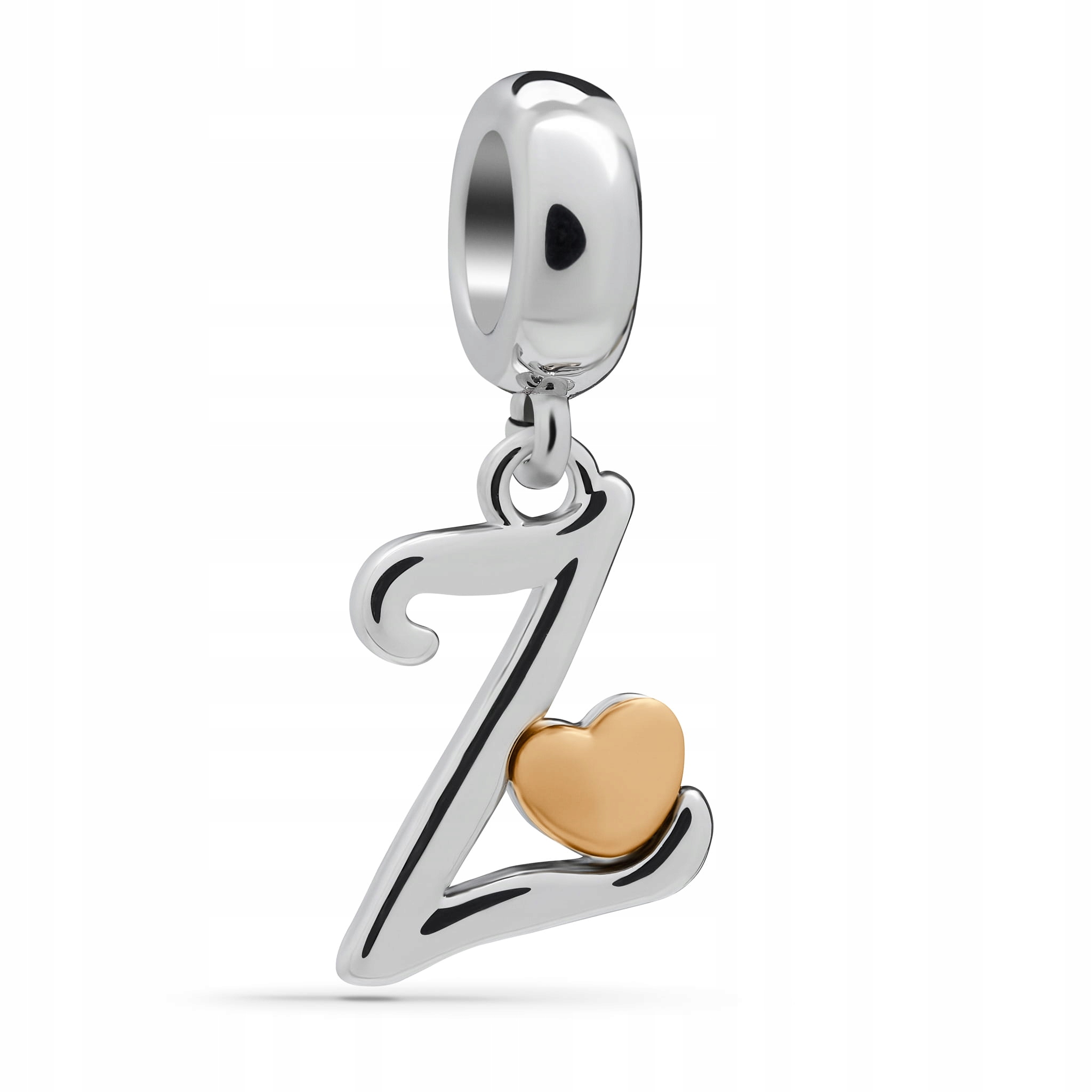 

Zawieszka Charms Literka Z Serce Stal