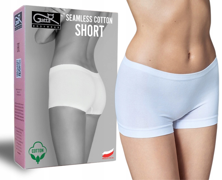 

Majtki Gatta Short, bezszwowe, bawełna, biały, S