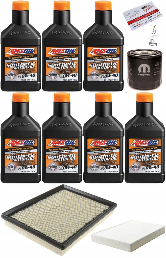 AMSOIL 0W40 + FILTRY DODGE CHALLENGER 6,1 SRT 2008-2010