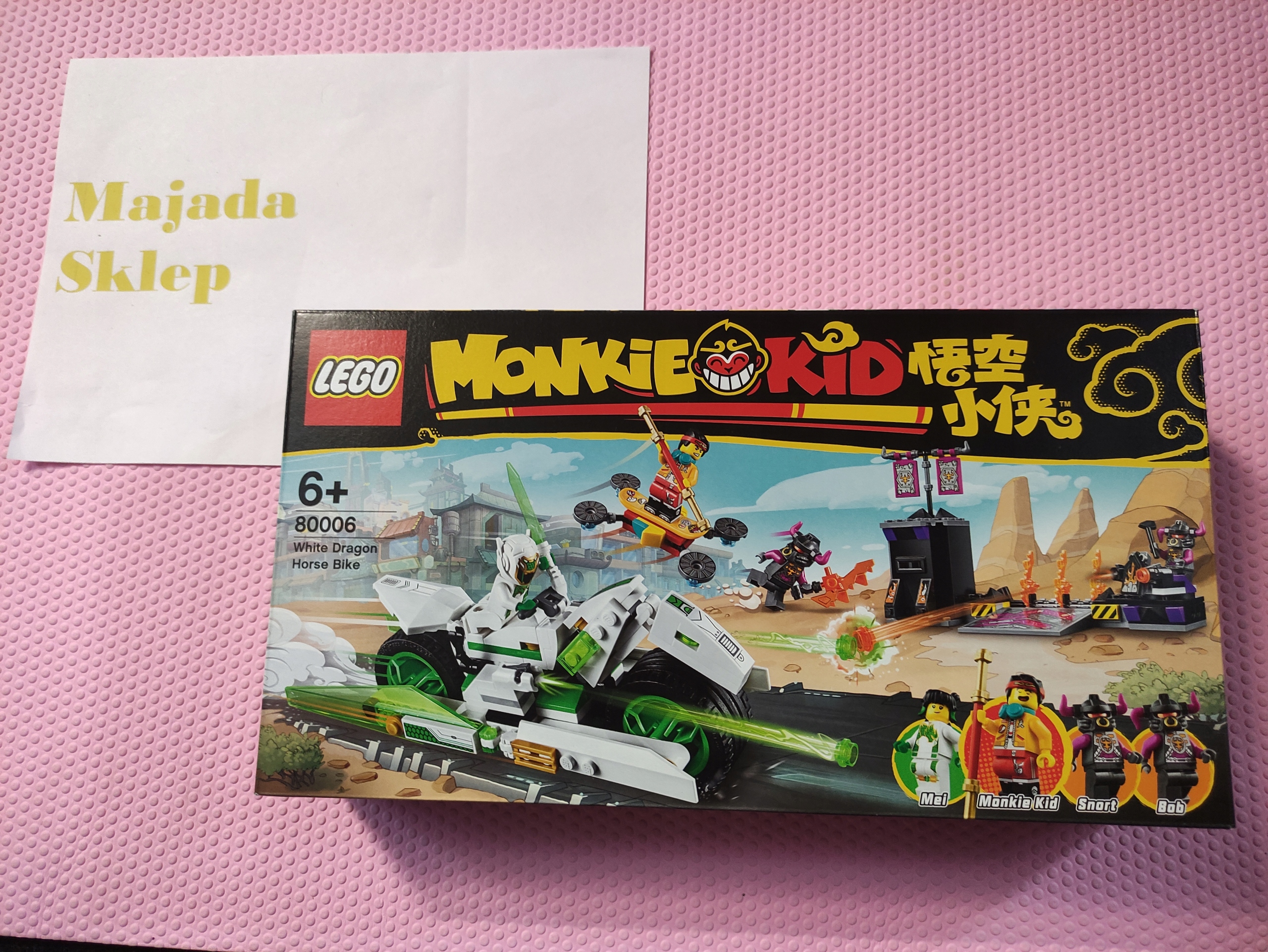 Lego Monkie Kid 80006 Motocykl Biały Smok