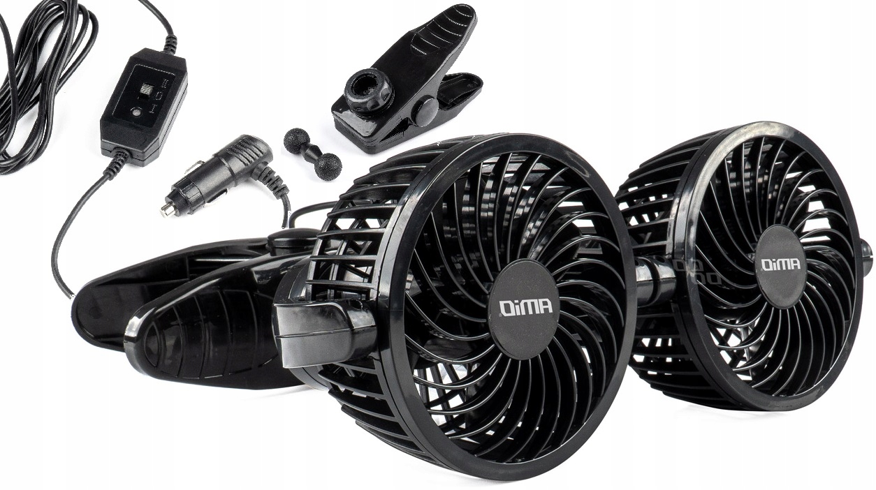 WIATRAK SAMOCHODOWY WENTYLATOR DO AUTA TIR TIRA BUSA KAMPERA CIĘŻARÓWKI 24V