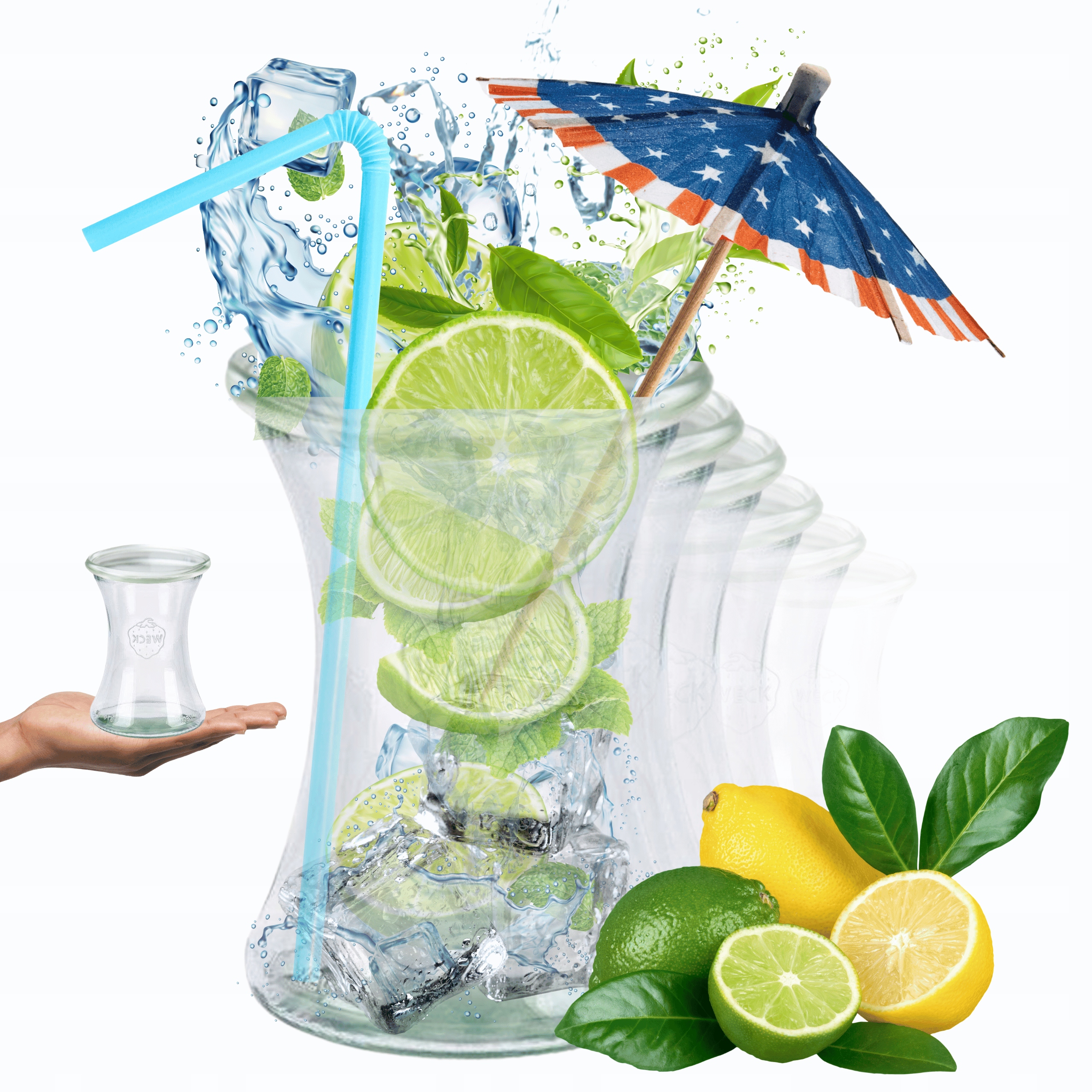 Sklenice Weck 370 ml sklenice Deli na dezerty, pohárky 12 Ks