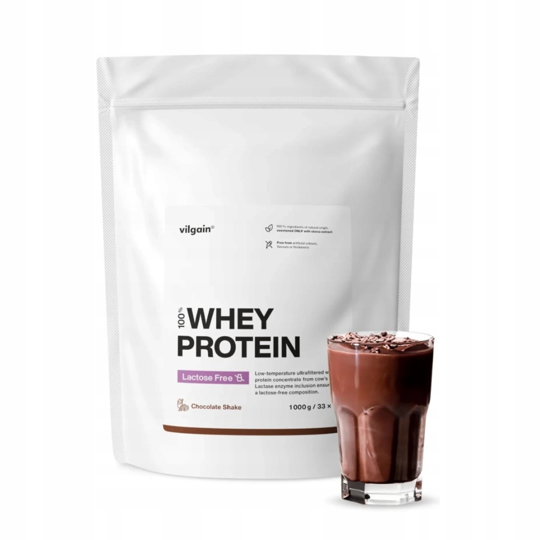 Vilgain Lactose Free Whey Protein Bílkoviny 1000 g čokoládový koktejl