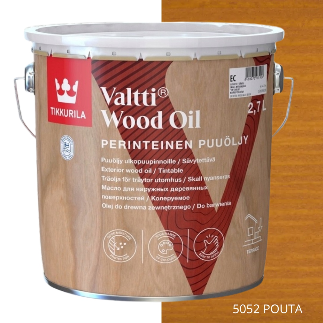 Tikkurila Valtti Wood Oil Olej Na Dřevo 2,7 L Barva 5052 Pouta