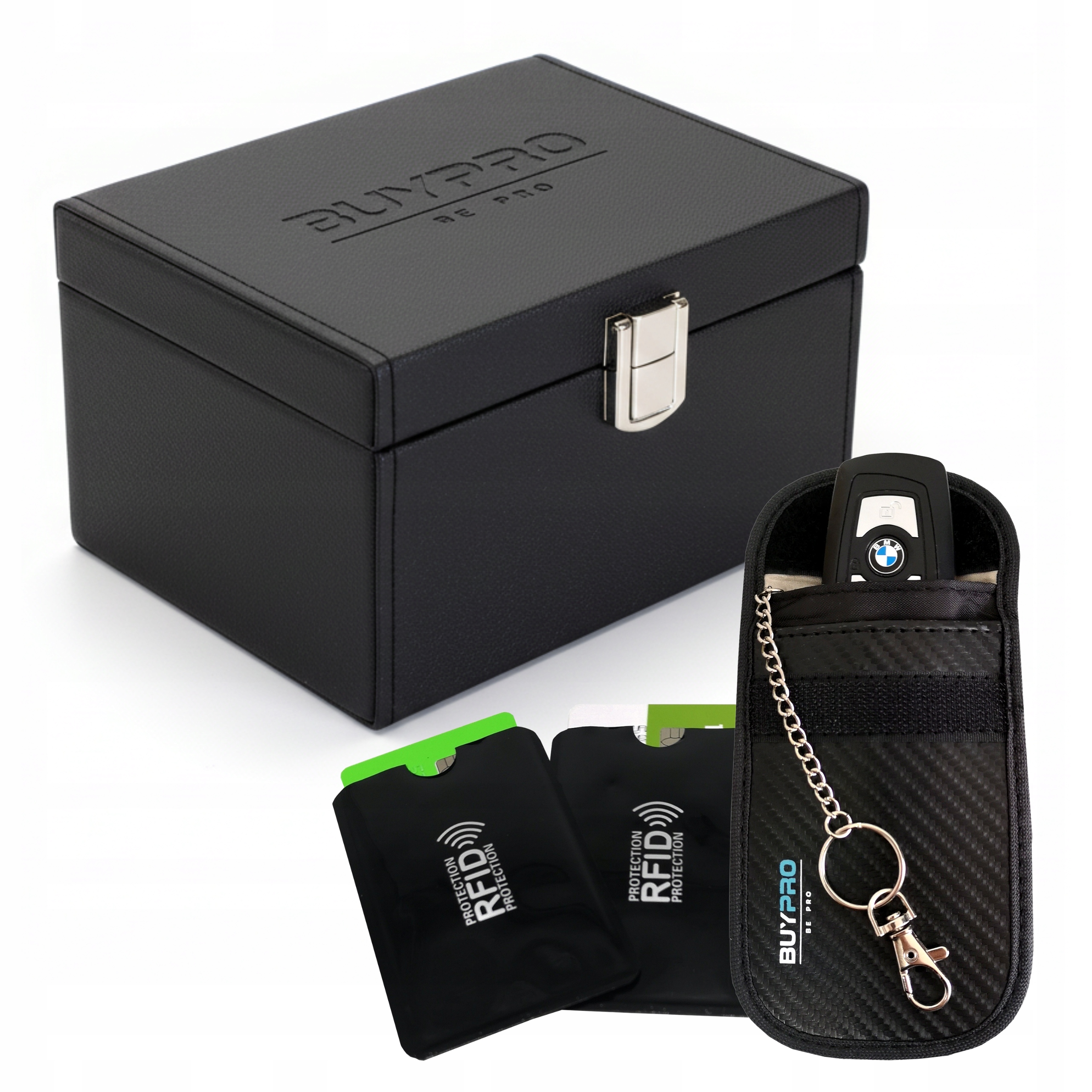 Faradayova Krabička Antikradzieżowe Pouzdro na klíč Keyless Rfid – Sada Box