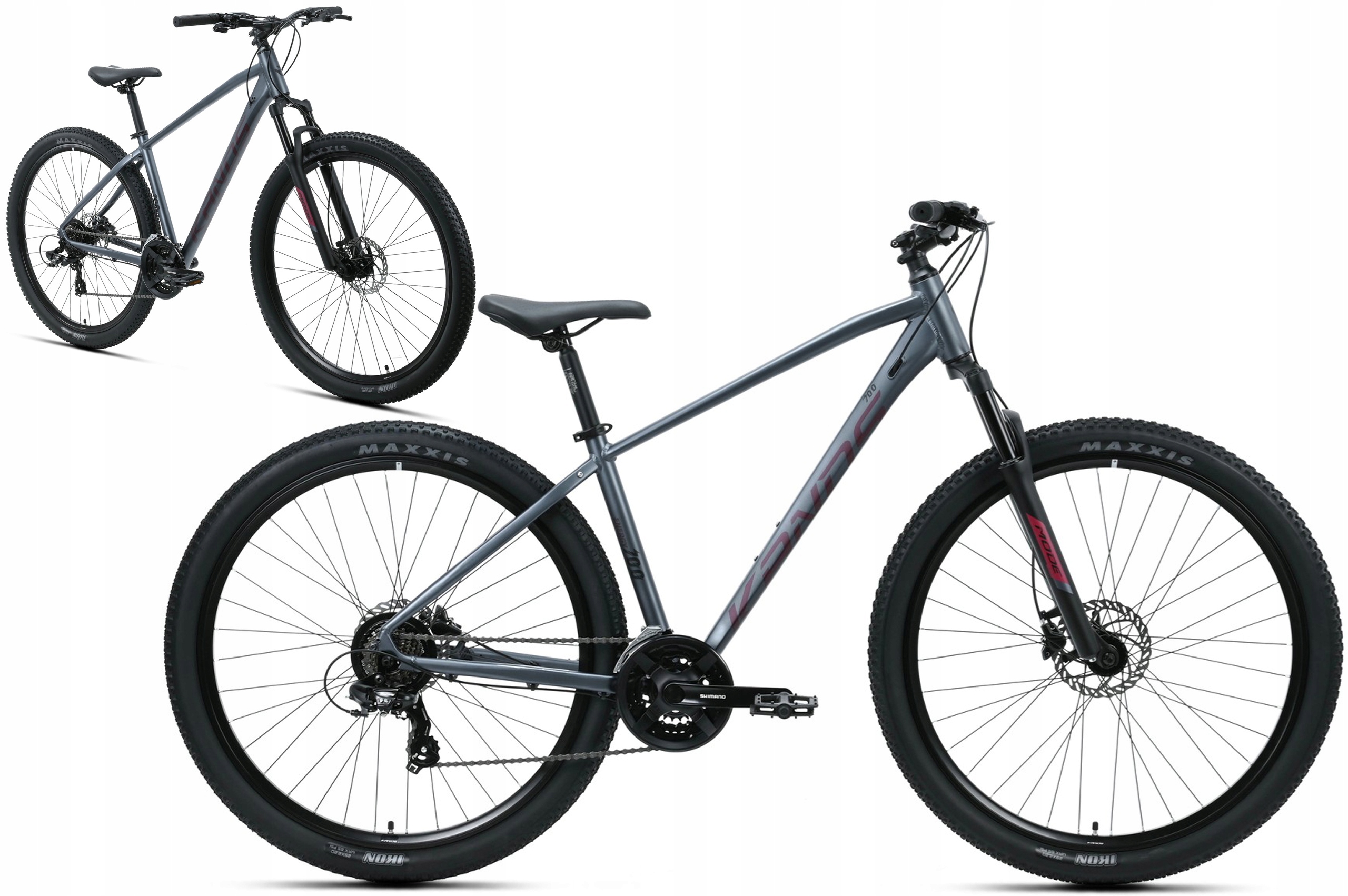 Rower Mtb 29" Kands Energy 700 rama 21" grafitowy bordowy R26