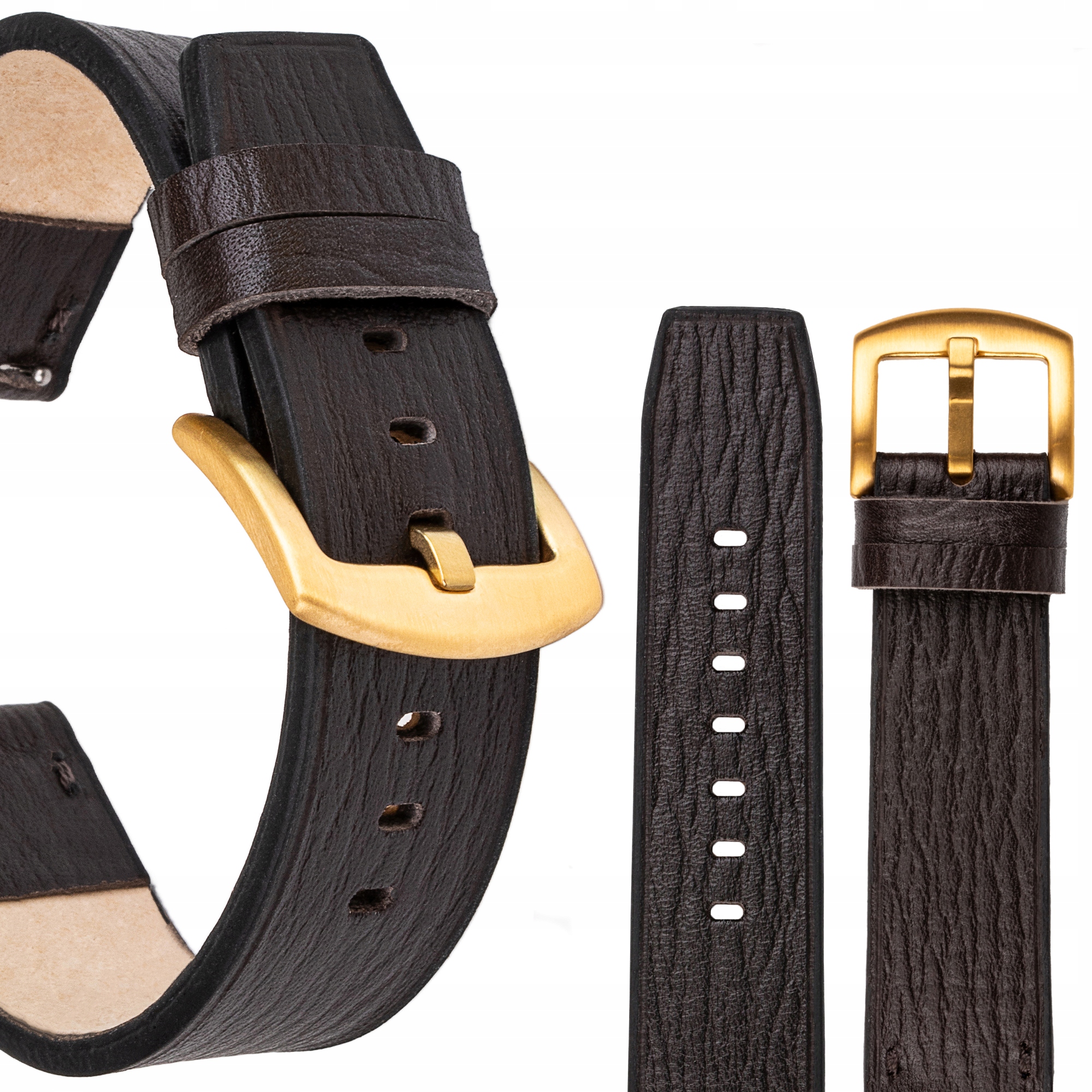 Pásek na chytré hodinky z přírodní kůže, univerzální Velikost L, 20 mm