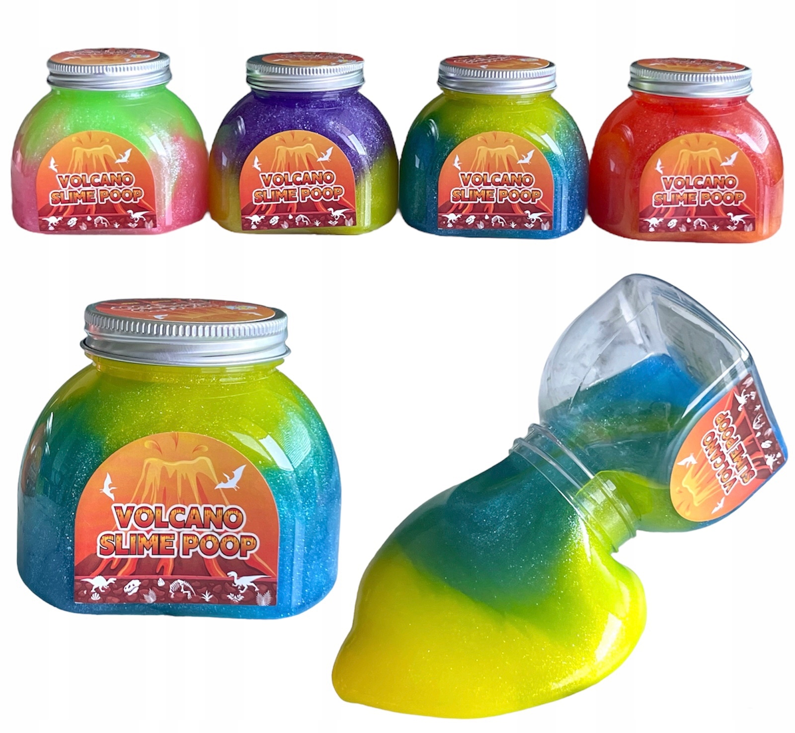 SLIME KOLOROWY GLUTEK MASA SENSORYCZNA ANTYSTRESOWA SLAJM MEGA ROZCIĄGLIWY