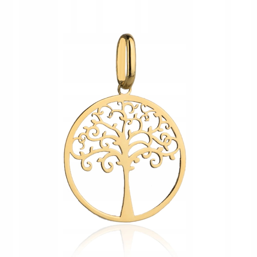 Zlatý přívěsek 585 Strom štěstí v kruhu 0.44g Celebrity ring dárek