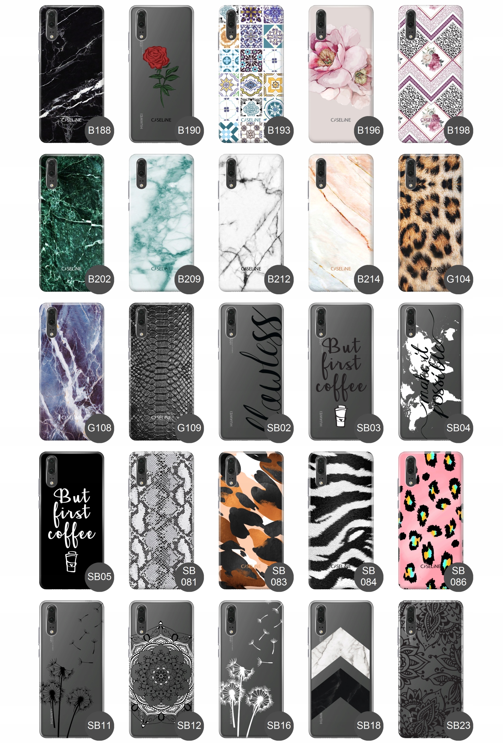 Etui do HUAWEI P20 etui case guma wzory