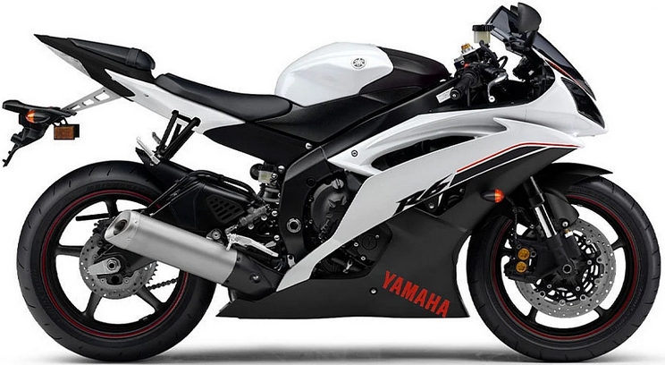 Nálepky Na Motocykel Juula Pre Yamaha Yzf R6 2014 Biela 1 BWC1 RJ15