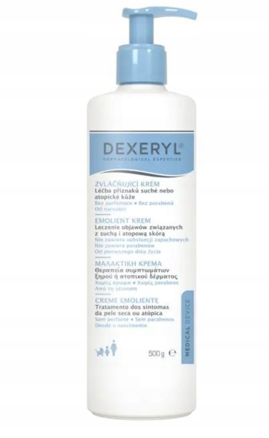 Dexeryl emolient krem niemowlęta dorośli sucha skóra Azs łuszczyca 500 g