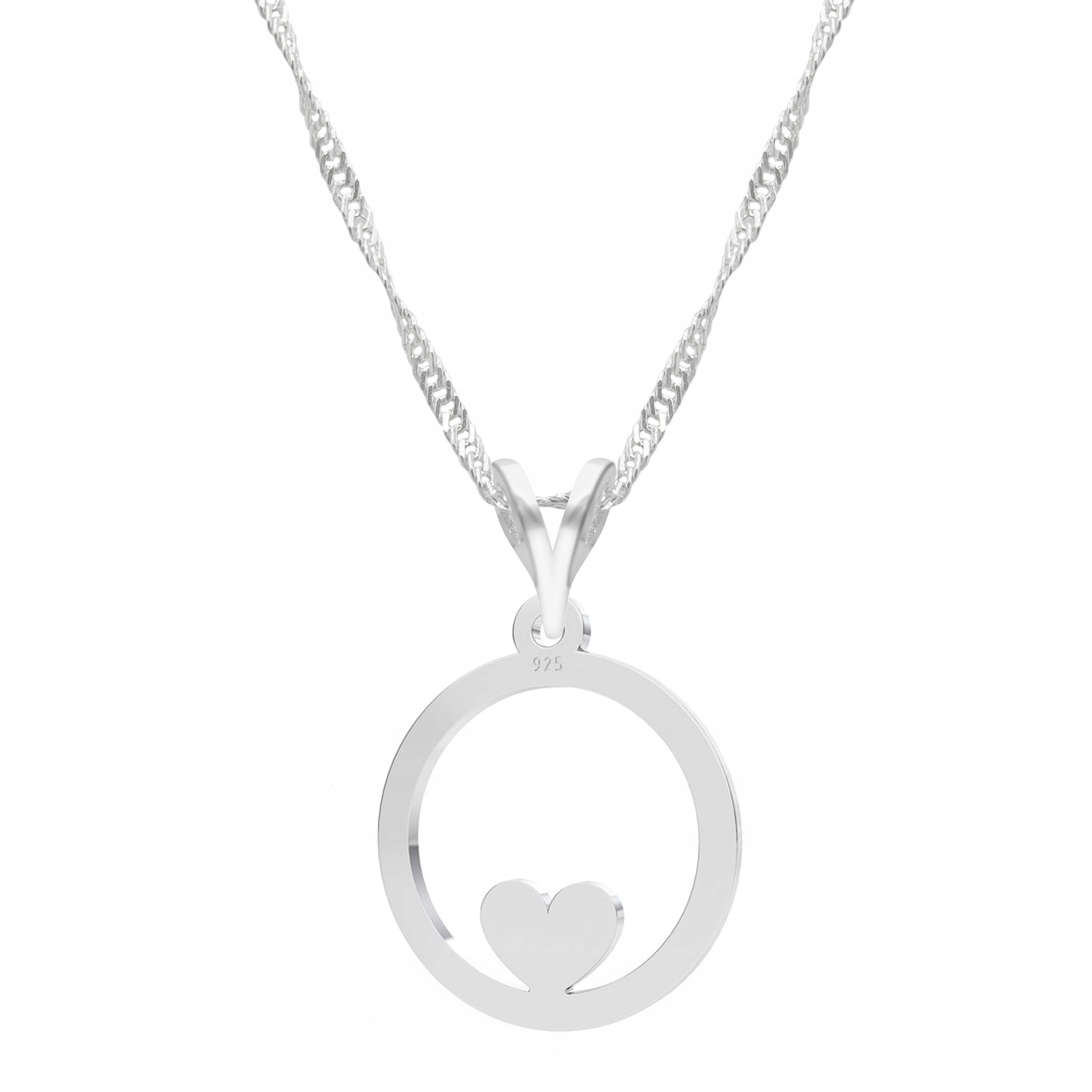 Stříbrný řetízek náhrdelník 925 Kolo Srdíčko