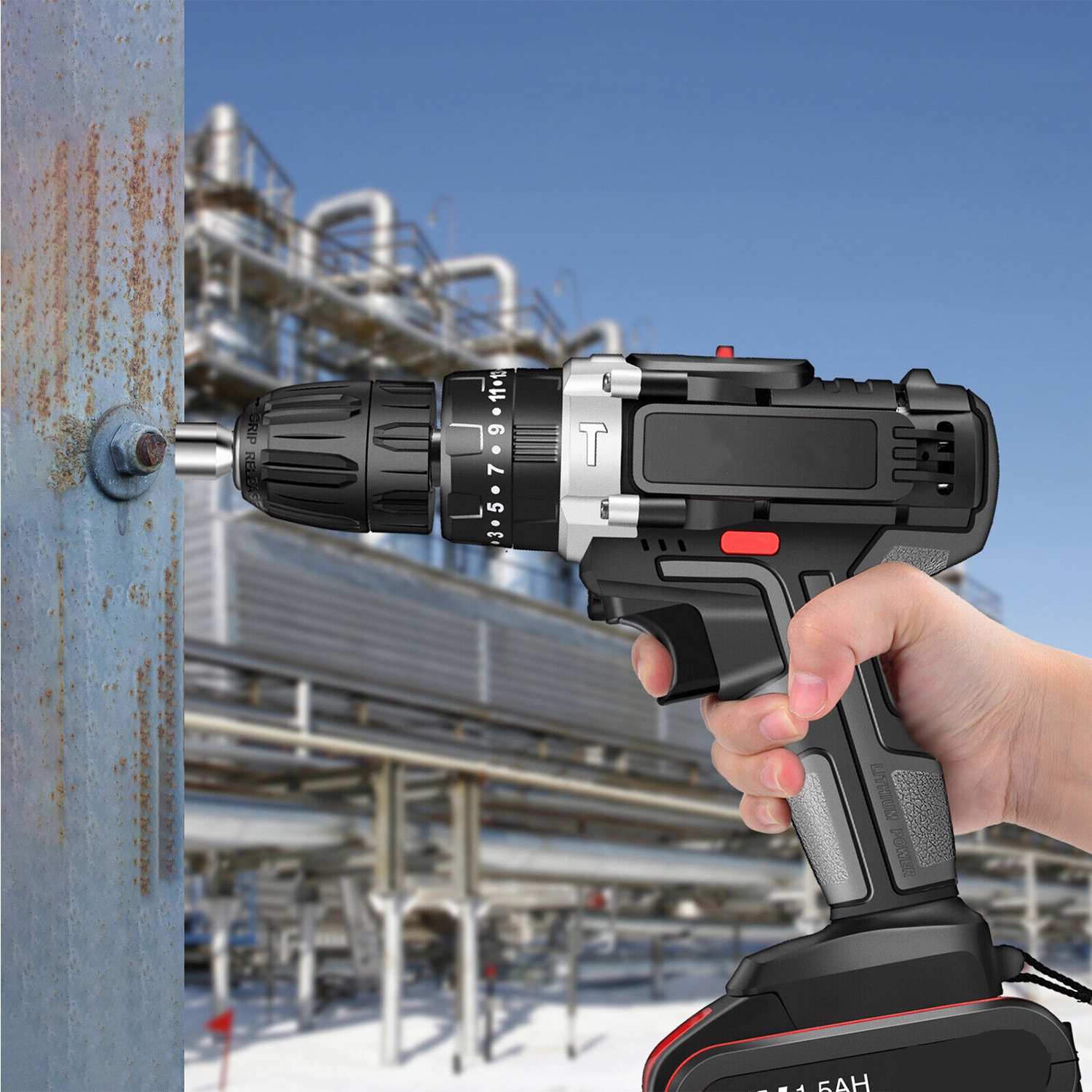 21V WIERTARKO WKRĘTARKA AKUMULATOROWA WALIZKA + 2AKU Seria Impact Drivers