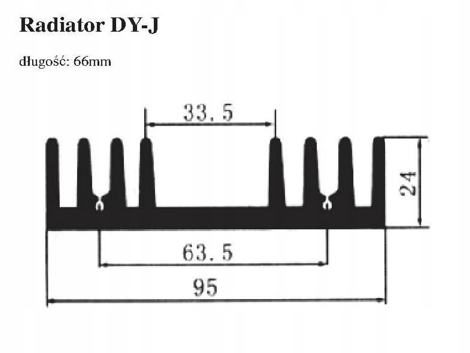Radiator DY-J 66mm 2,4K/W