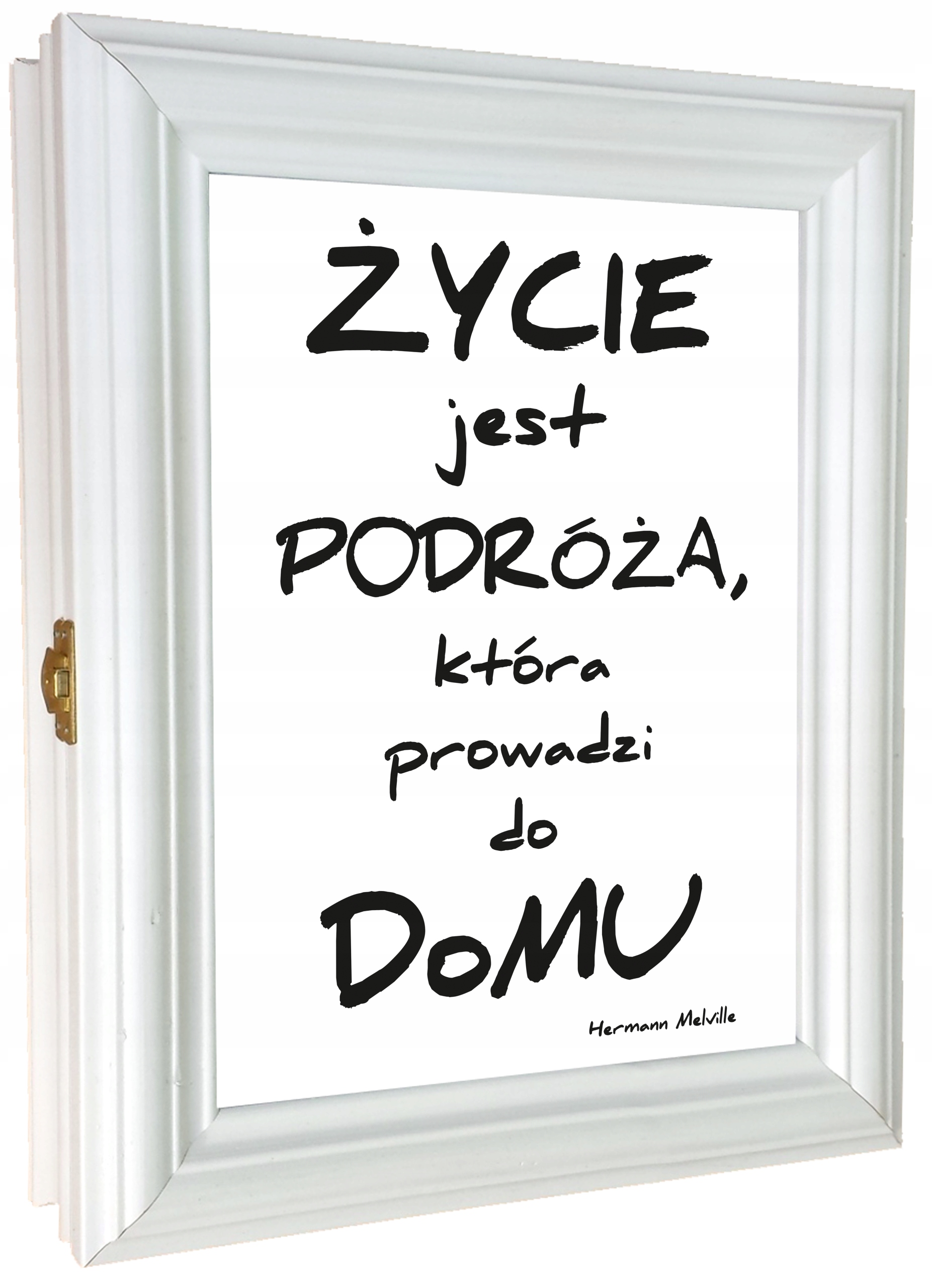 Szafka na klucze, drewniana biała Polski wyrób