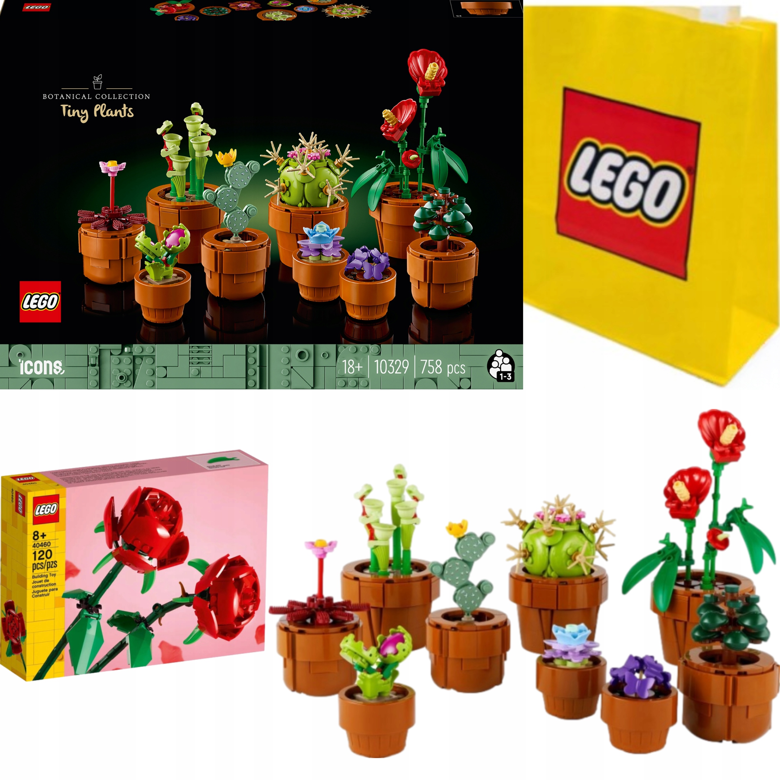 Lego Icons Valentýnský Set Květiny Dárek Malé Rostlinky 10329 40460
