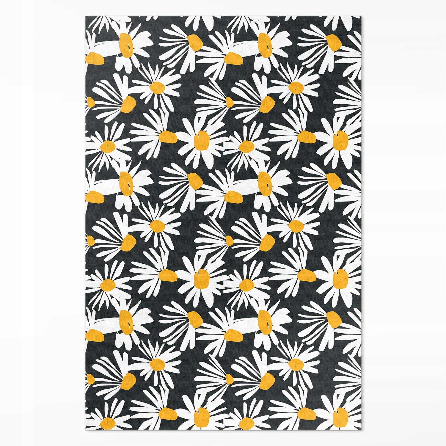 Vinylový Koberec S Potiskem Malované polní sedmikrásky s květinami Velký 140 x 210 cm