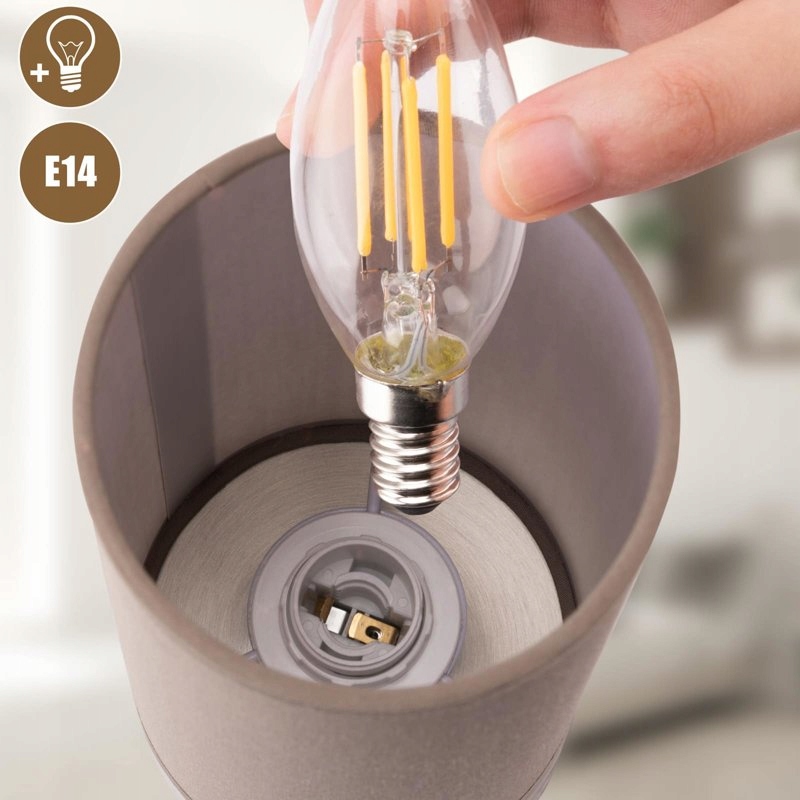 2 x LAMPA LAMPKA BIURKOWA STOŁOWA DOTYKOWA BRĄZOWA Kolor odcienie brązu i beżu