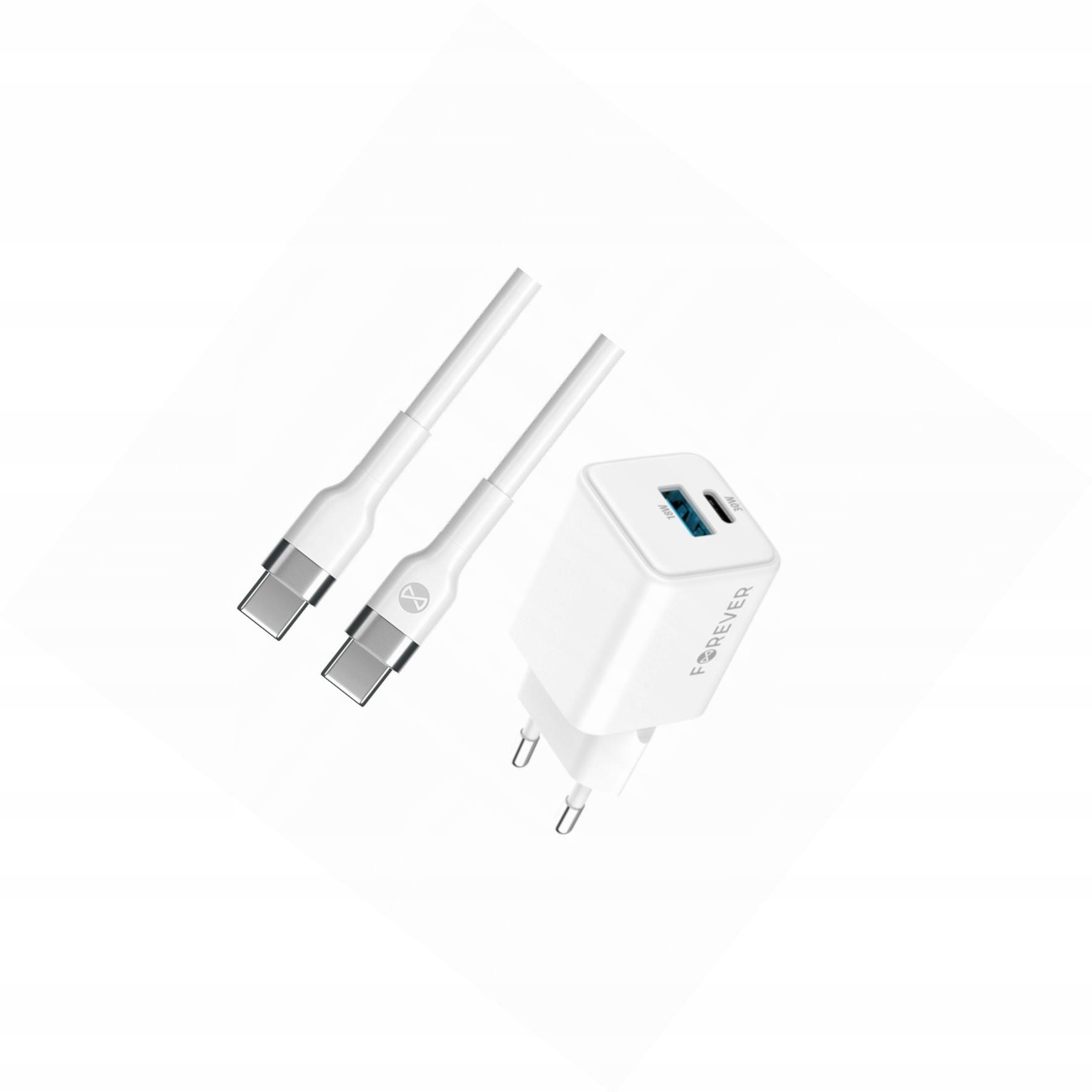 Szybka ładowarka GaN 30W 2 wejścia długim z kablem 2m do Asus Zenfone 9