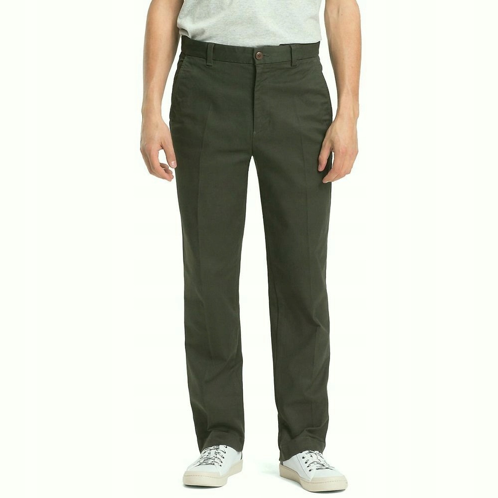 Tommy Hilfiger Tmavě Zelené Chino Džíny (30/32)