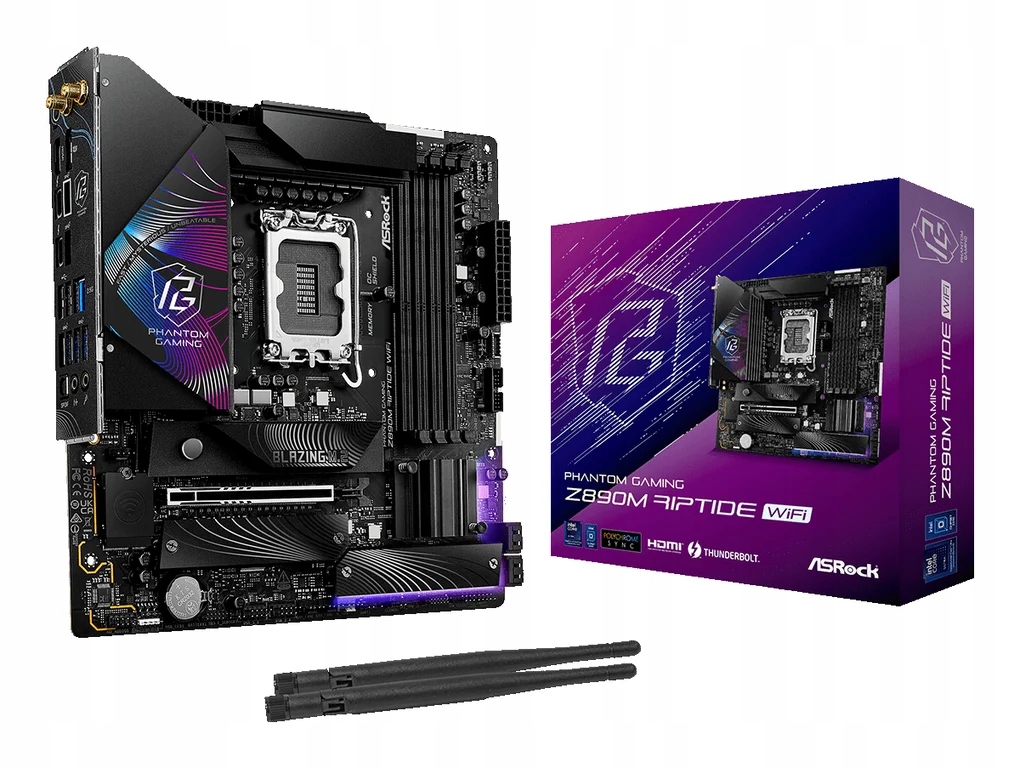 ASROCK Z890M RIPTIDE WIFI mATX LGA1851 DDR5 — 7