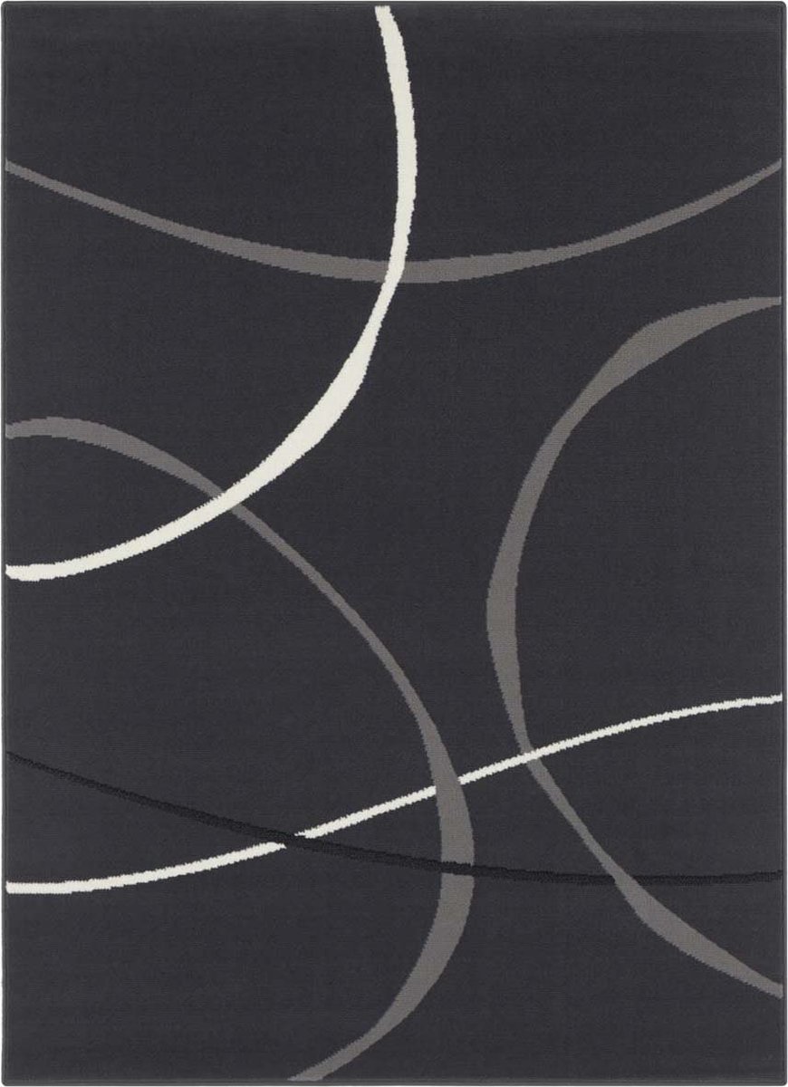 Moderní šedo krémový koberec do obývacího pokoje s měkkým vlasem 120 x 160 cm