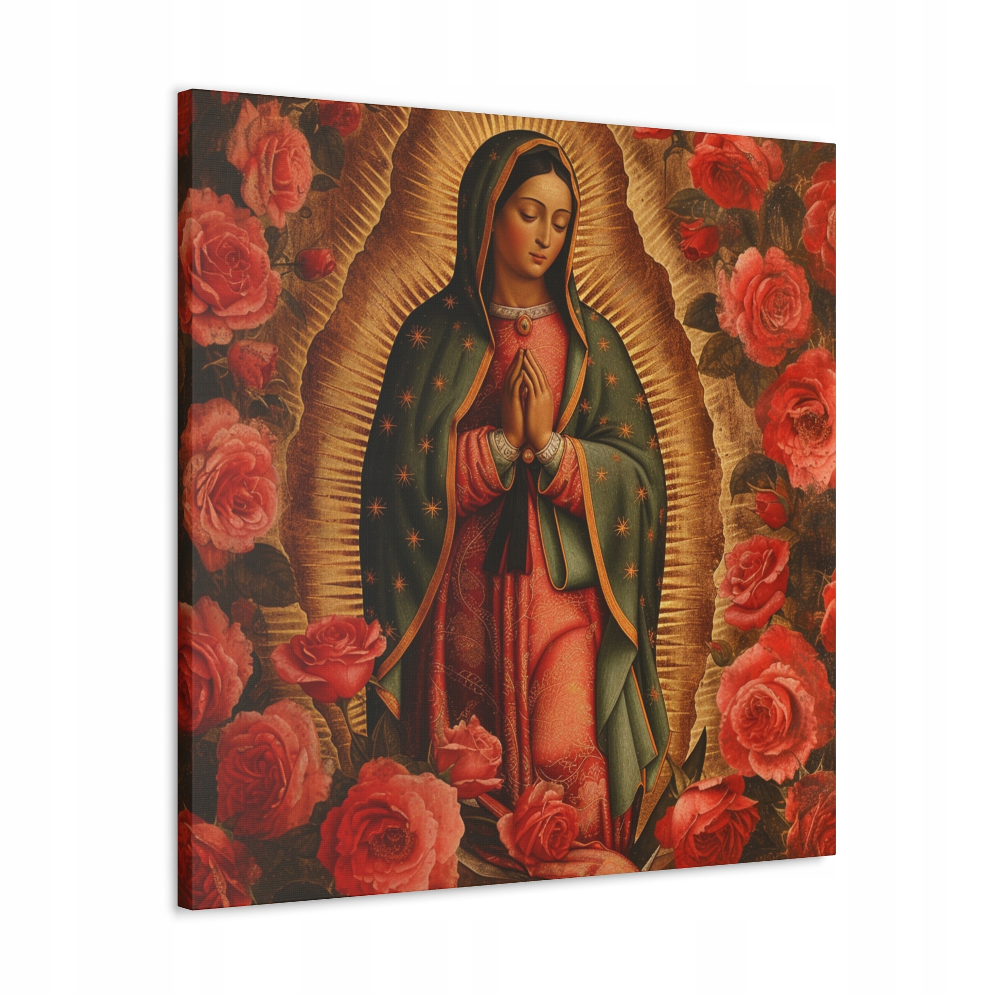 Obraz na plátně Matka Boží Z Guadalupe Panna Marie v olejovém stylu 70x70