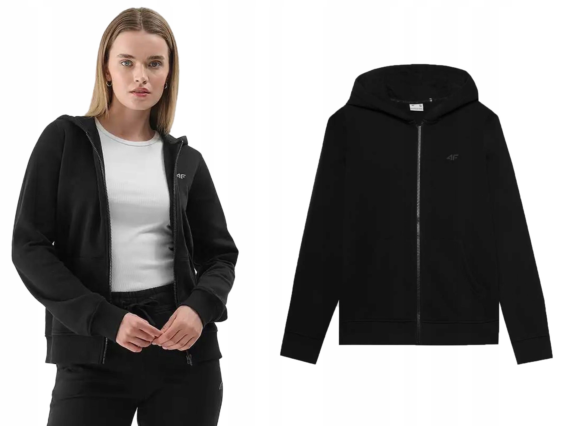 Dámská Tepláková mikina 4F F1467 se zipem, zateplená velikost S
