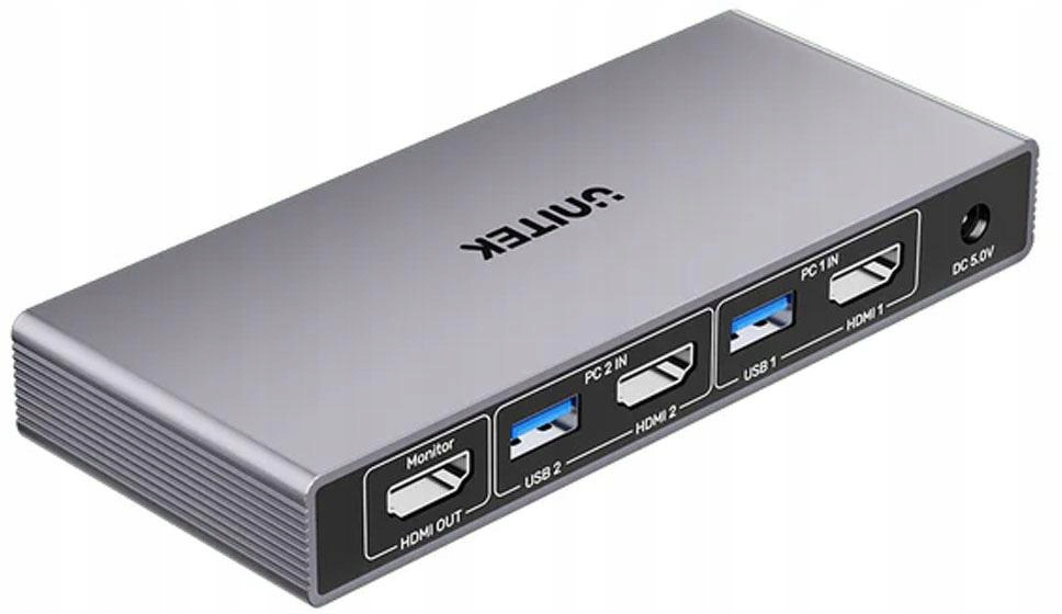 Unitek Prepínač Kvm 4K@60Hz Usb 3.0 Hdmi