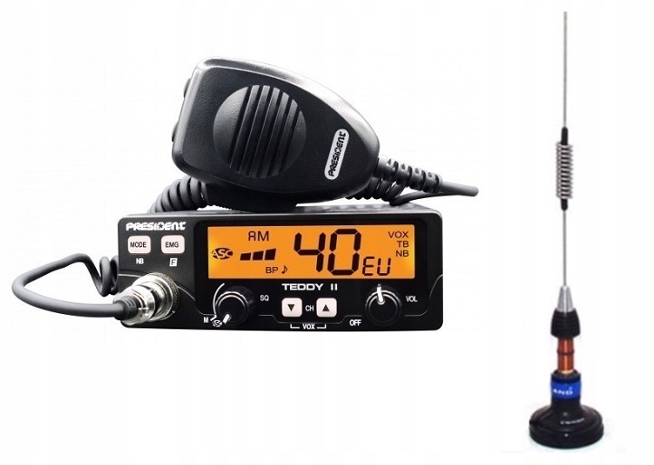 RADIO CB PRESIDENT TEDDY II ANTENA MIDLAND LC59