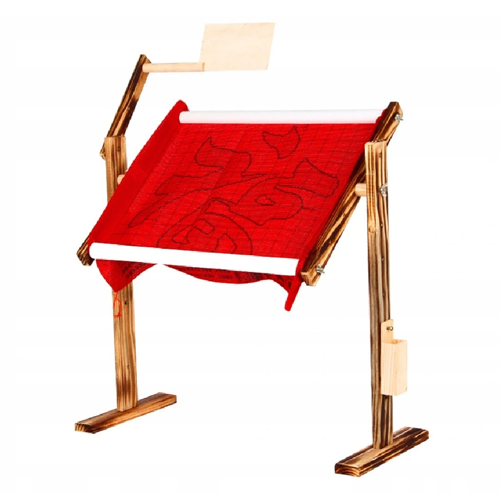 Vyšívací Stojan Ze Starožitného Dřeva Nastavitelný