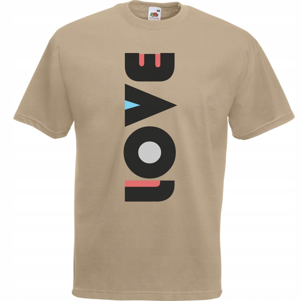 

Koszulka love miłość napis L khaki