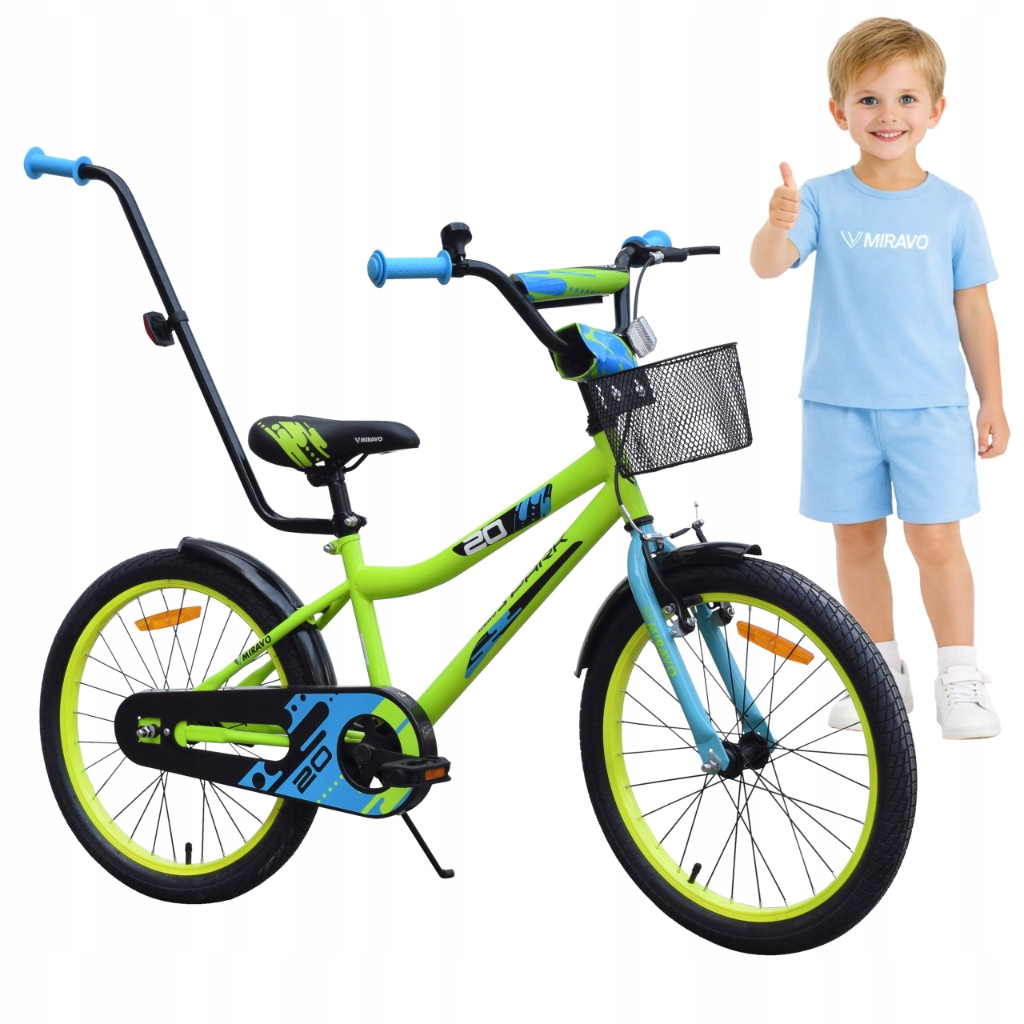 Rowerek Dziecięcy 20 Cali Miravo Rower Dla Chłopca Koszyk Prowadnik