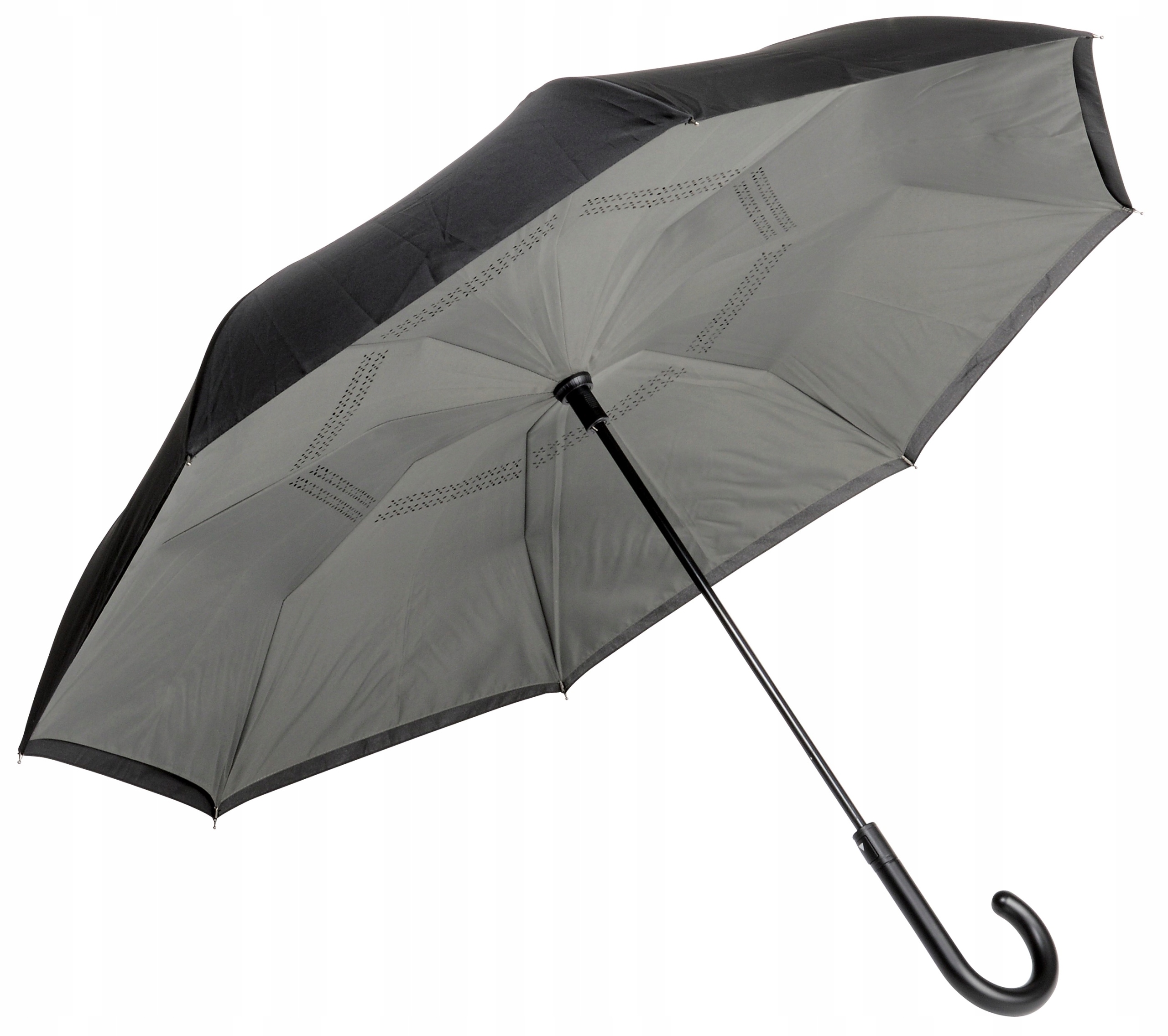 

Parasol odwrotnie składany szary czarny Auto