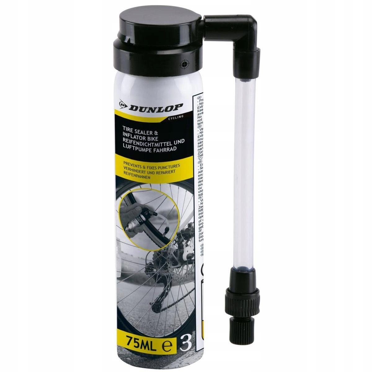 SPRAY USZCZELNIACZ do DĘTEK i OPON ROWEROWYCH z UNIWERSALNYM WENTYYLEM 75ml