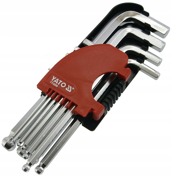 Klucze Imbusowe Hex Kulka 10cz. 2-12mm CrV