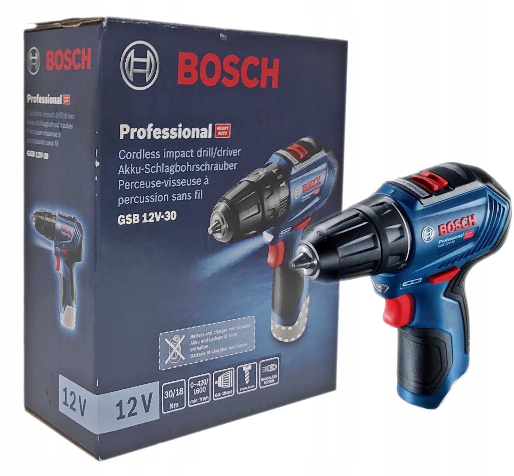 

Wiertarka wkrętarka Gsb 12V-30 (solo) Bosch