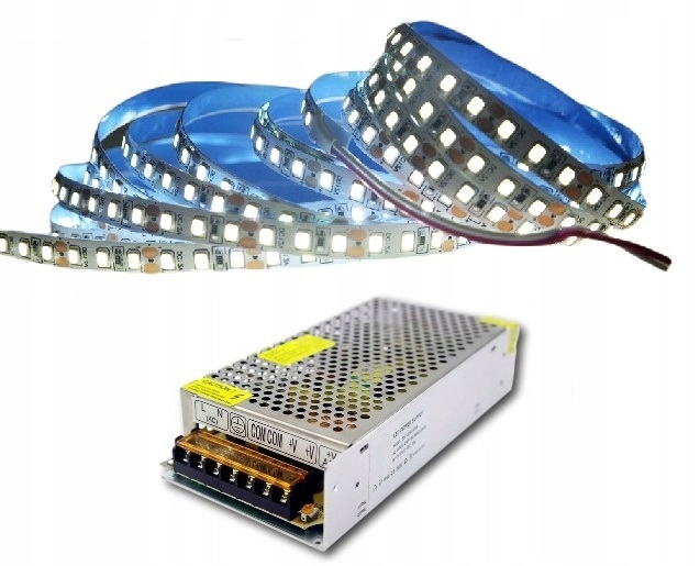 Hotová sada Led pásikov 2835 120LED/m biela prírodná 230V osvetlenie 15 m