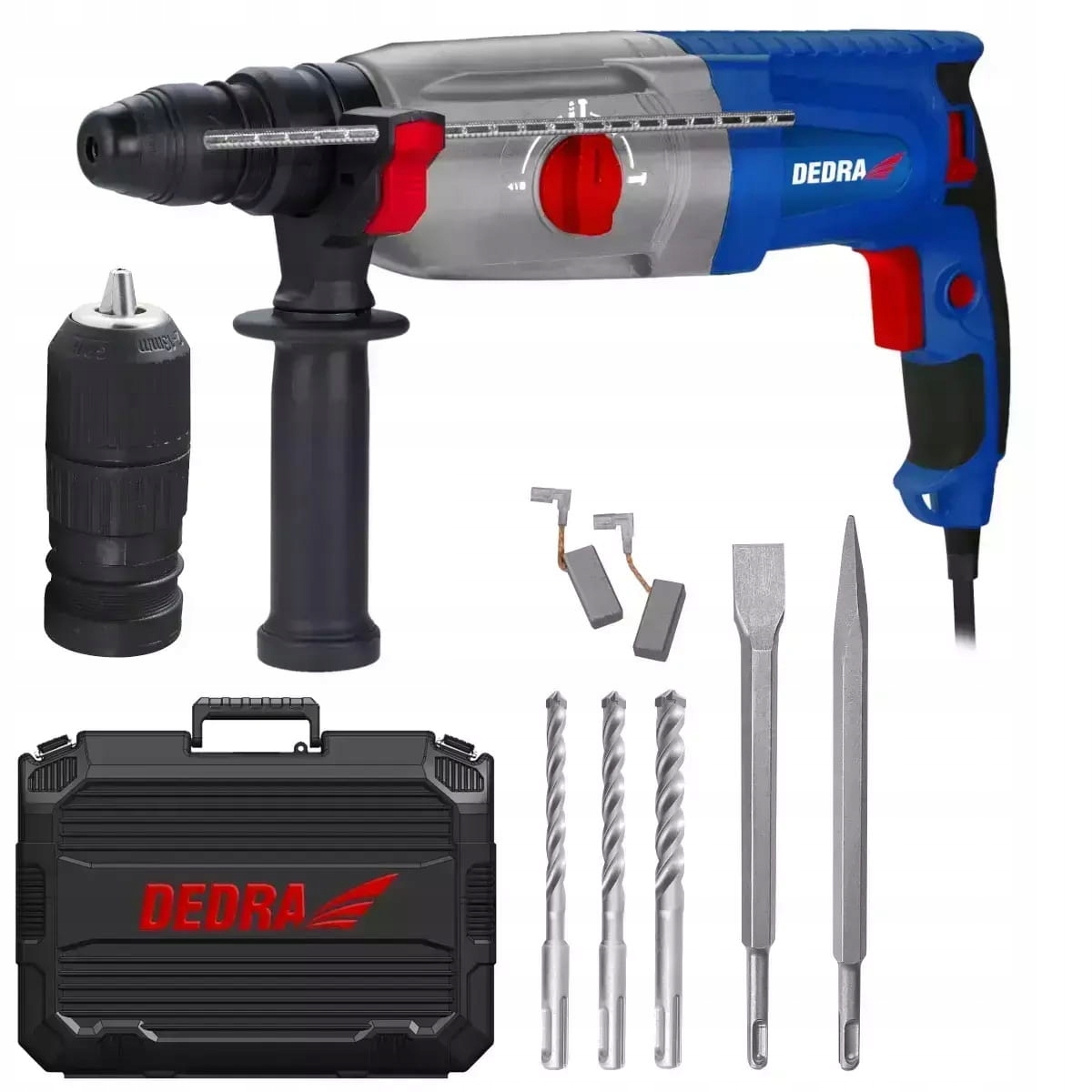 Síťová vrtačka Sds+ Plus Qc 1050W 0-980r/min 3 funk kufr Dedra