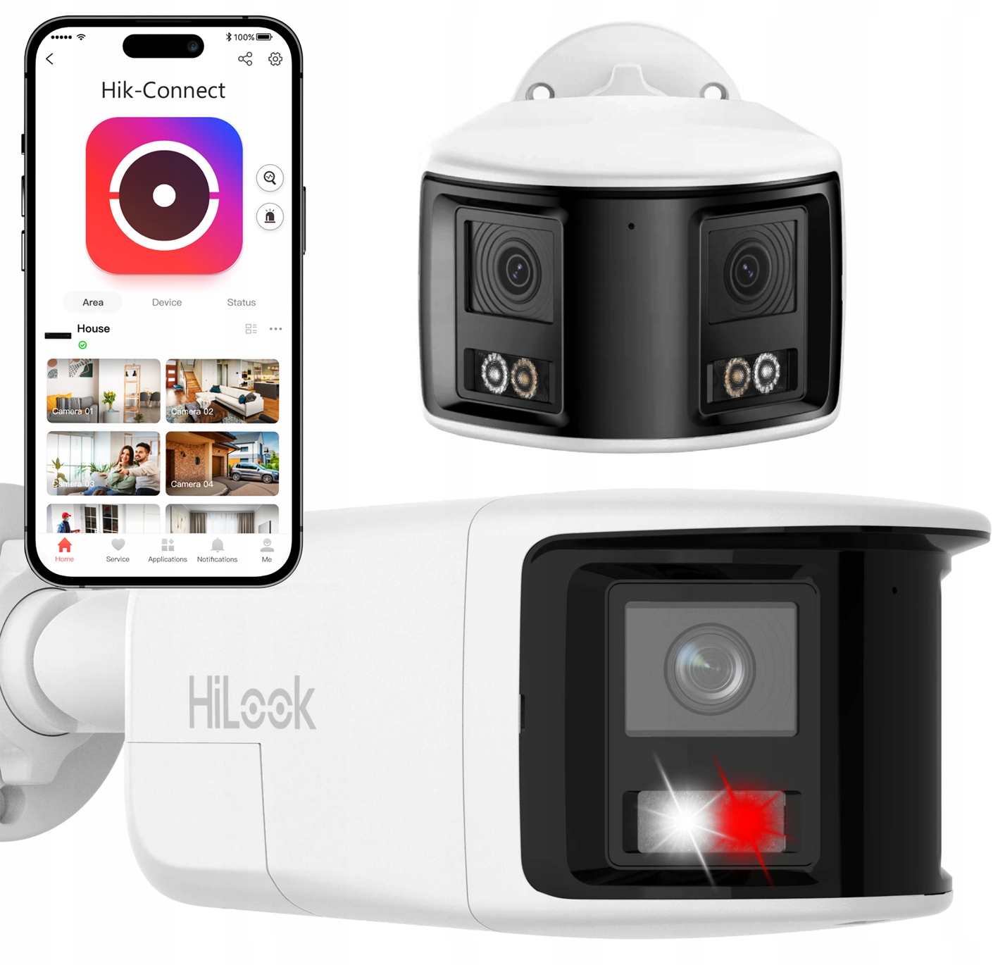 Vonkajšia Ip kamera 6MPx 3K+ Panorama HiLook od Hikvision Mikrofón Reproduktor